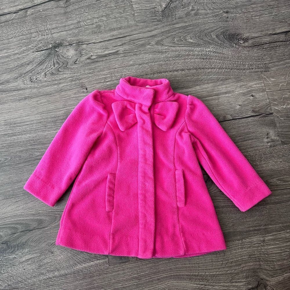 Maggie & Zoe Pink Fleece Coat for baby girl size 12 months color pink